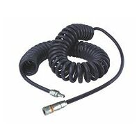 PU coiled hose 1/4 inch with steel safety coupling ⌀ 8 × 12 mm